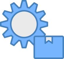 Supply Chain Management Line Filled Blue Icon vector