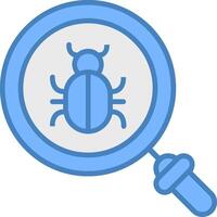 Bugs Line Filled Blue Icon vector