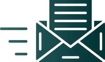 Envelope Glyph Gradient Icon vector