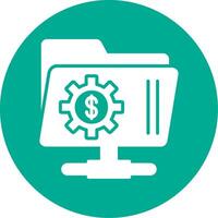 Network Folder Multi Color Circle Icon vector