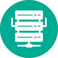 Server Multi Color Circle Icon vector