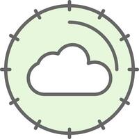 Cloud Computing Fillay Icon Design vector