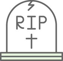 Tomb Fillay Icon Design vector