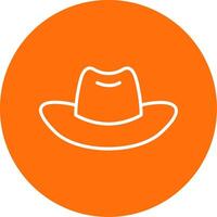 Cowboy Hat Multi Color Circle Icon vector