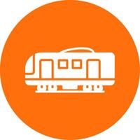 Electric Train Multi Color Circle Icon vector