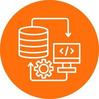 Data Storage Multi Color Circle Icon vector