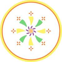 Firework Flat Circle Icon vector