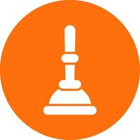 Plunger Multi Color Circle Icon vector