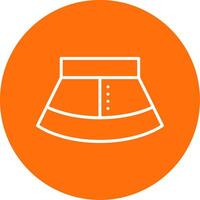 Skirt Multi Color Circle Icon vector