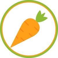 Carrot Flat Circle Icon vector