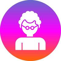 Scientist Glyph Gradient Circle Icon Design vector