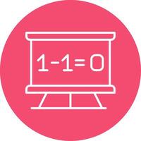 Maths Multi Color Circle Icon vector