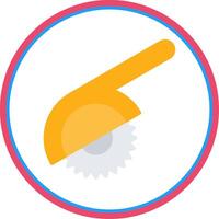 Mitre Saw Flat Circle Icon vector