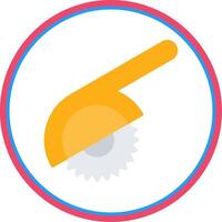 Mitre Saw Flat Circle Icon vector