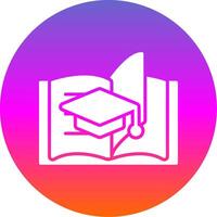 Studying Process Glyph Gradient Circle Icon Design vector