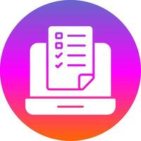OnLine Circle Multi Circle Testing Glyph Gradient Circle Icon Design vector