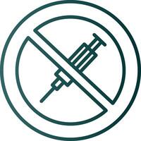 No Needle Line Gradient Icon vector