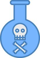 Poison Line Filled Blue Icon vector
