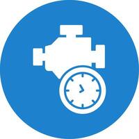 hora motor multi color circulo icono vector