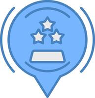 Reviews Line Filled Blue Icon vector