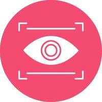 Eye Scan Multi Color Circle Icon vector