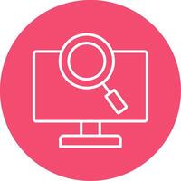 Computer Scan Multi Color Circle Icon vector