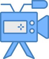 Camera Line Filled Blue Icon vector