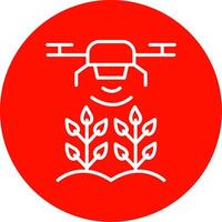 Agricultural Drones Multi Color Circle Icon vector