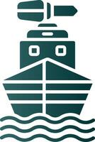 Boat Glyph Gradient Icon vector