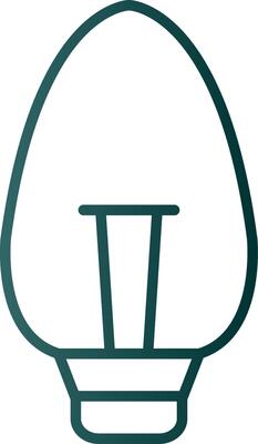 Candle Light Line Gradient Icon