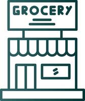 Grocery Store Line Gradient Icon vector