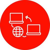 Network Multi Color Circle Icon vector