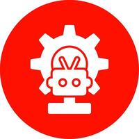 Robot Multi Color Circle Icon vector