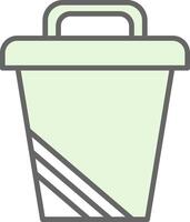 Trash Can Fillay Icon Design vector