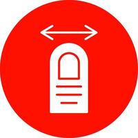 Tap Drag Multi Color Circle Icon vector