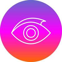 Eye Line Gradient Circle Icon vector