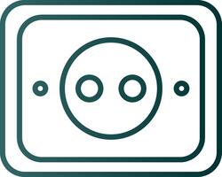 Socket Line Gradient Icon vector