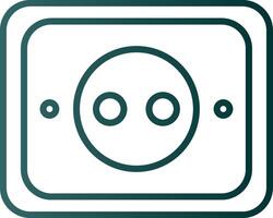 Socket Line Gradient Icon vector