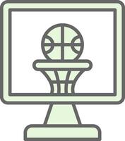 Basketball Fillay Icon Design vector