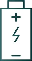 Battery Charged Line Gradient Icon vector