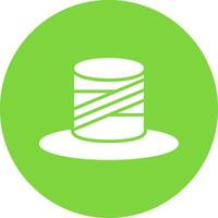 Top Hat Multi Color Circle Icon vector