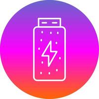 Battery Status Line Gradient Circle Icon vector