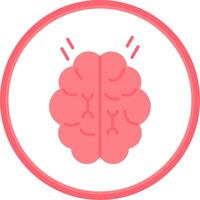 Brainstorm Flat Circle Icon vector