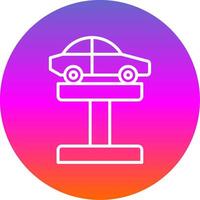 Car Jack Line Gradient Circle Icon vector