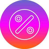 Divide Line Gradient Circle Icon vector