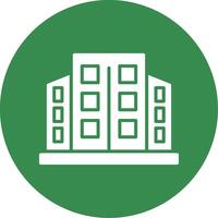 Office Building Multi Color Circle Icon vector