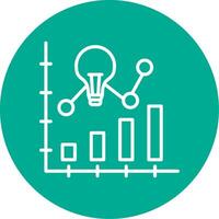 Bar Chart Multi Color Circle Icon vector