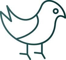 Bird Line Gradient Icon vector