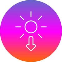 Sun Line Gradient Circle Icon vector