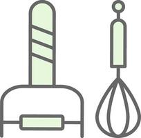 cocina utensilios relleno icono diseño vector